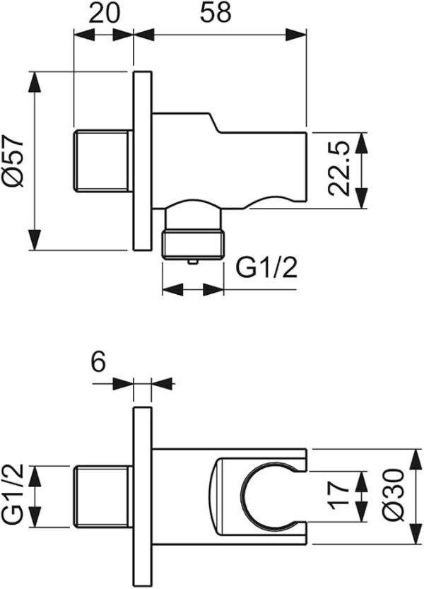 حامل شطاف جداري ايديال ستاندرد BC807AA - Image 4