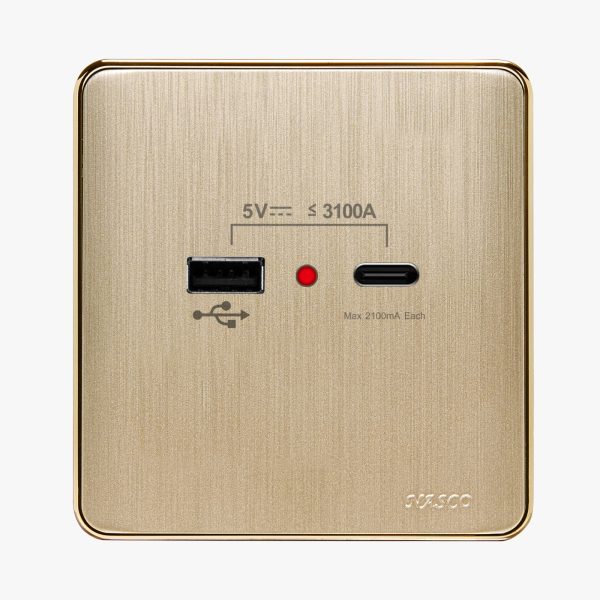 ⁦مدخلNASCO  Type C+USB رويال 5571⁩ - الصورة ⁦2⁩