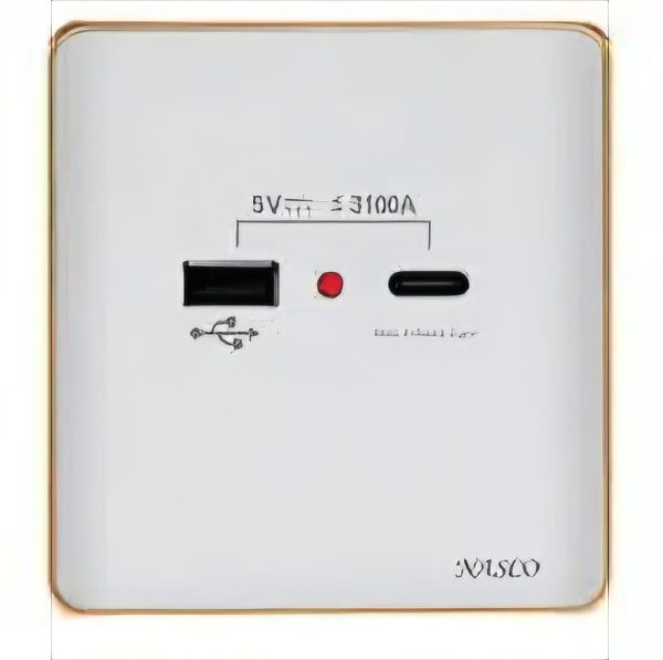 ⁦مدخلNASCO  Type C+USB رويال 5571⁩ - الصورة ⁦3⁩
