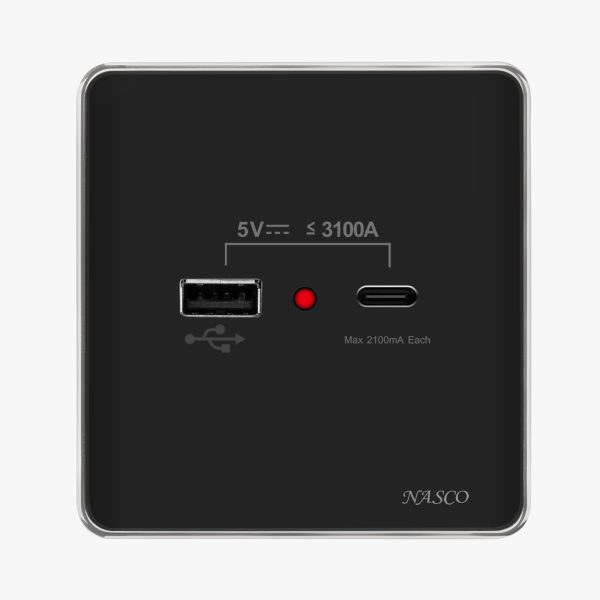 مدخلNASCO  Type C+USB رويال 5571