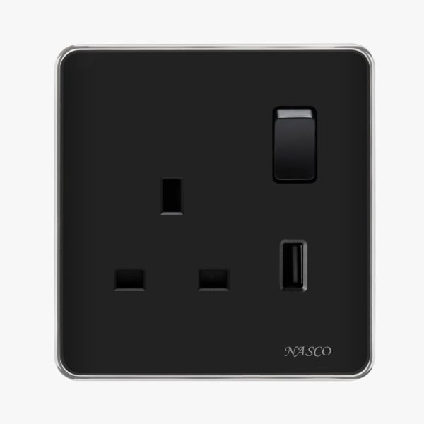 فيش مفرد مع مفتاح NASCO ومدخل USB رويال 5563
