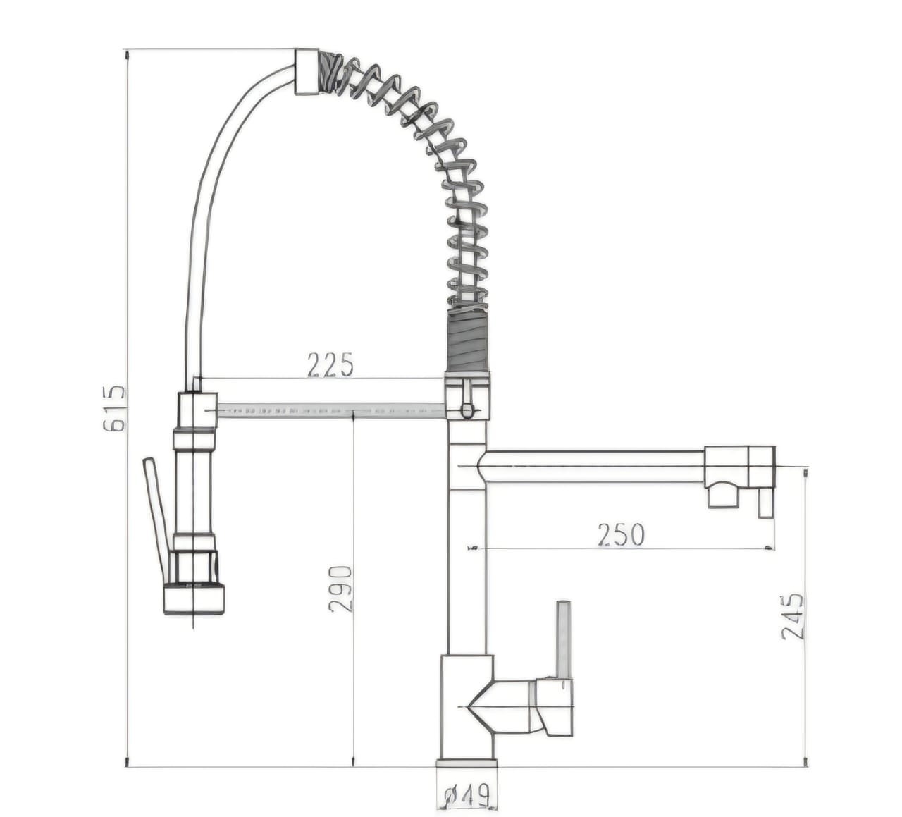 خلاط مجلى مقبض واحد هزنت 6800-1 - الصورة 2