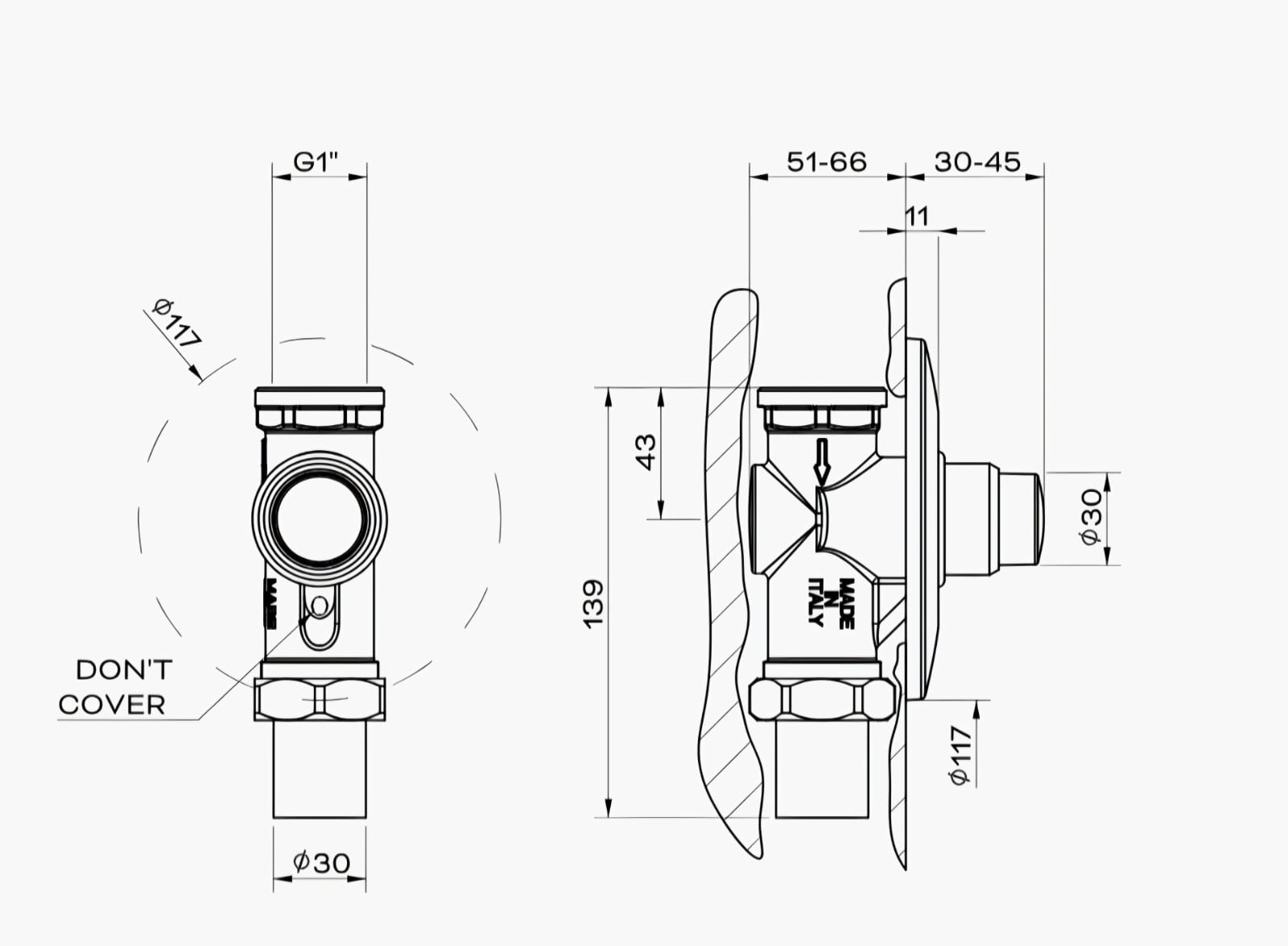 سيفون دفن عربي شلوزر إيطالي 9455 - Image 2